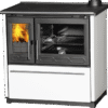 Cuisinière à bois 8Kw 850 glas blanc gauche – Plamen